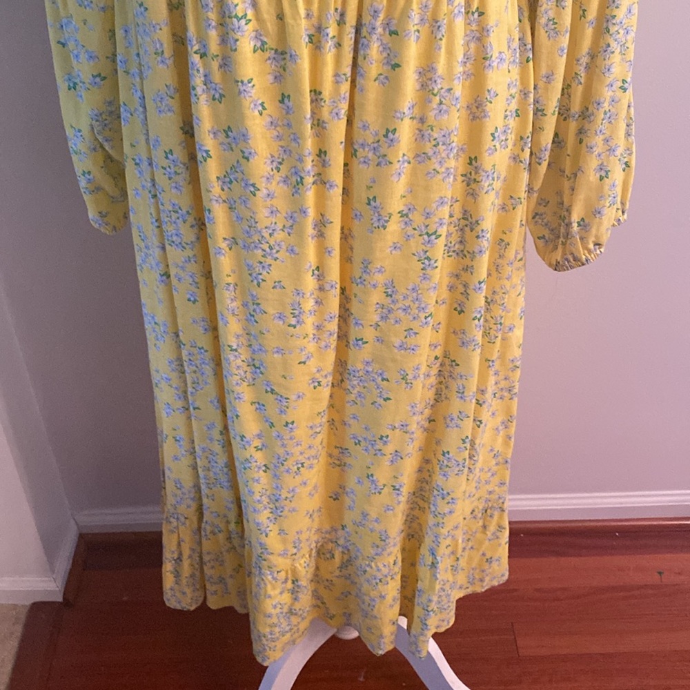 Draper James RSVP XXL yellow and blue dress - Picture 3 of 8